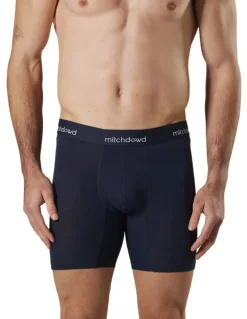 Mitch Dowd Stretch Cotton Comfort Trunks 3 Pack in Navy