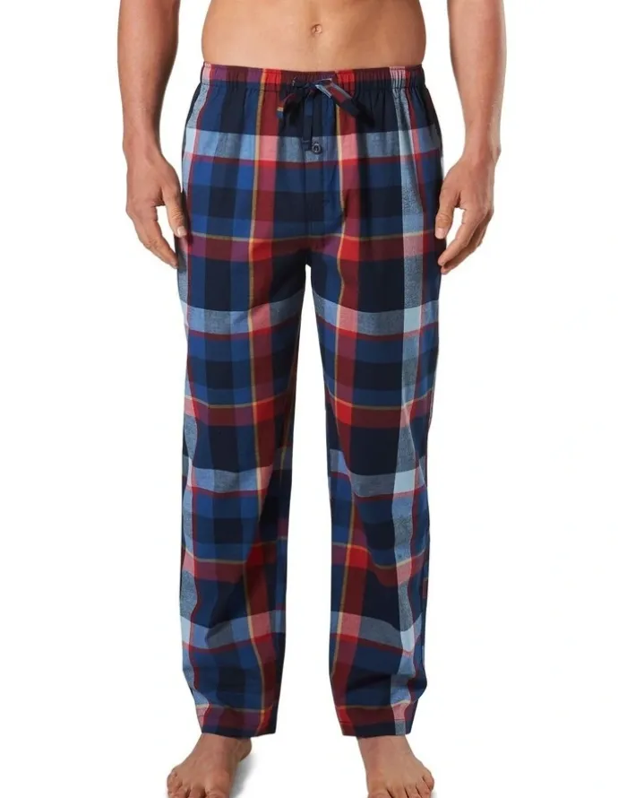 Mitch Dowd British Check Yarn Dyed Sleep Pant in Navy/Red