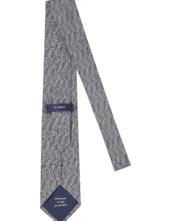 MJ Bale Barrello Tie in Navy/White