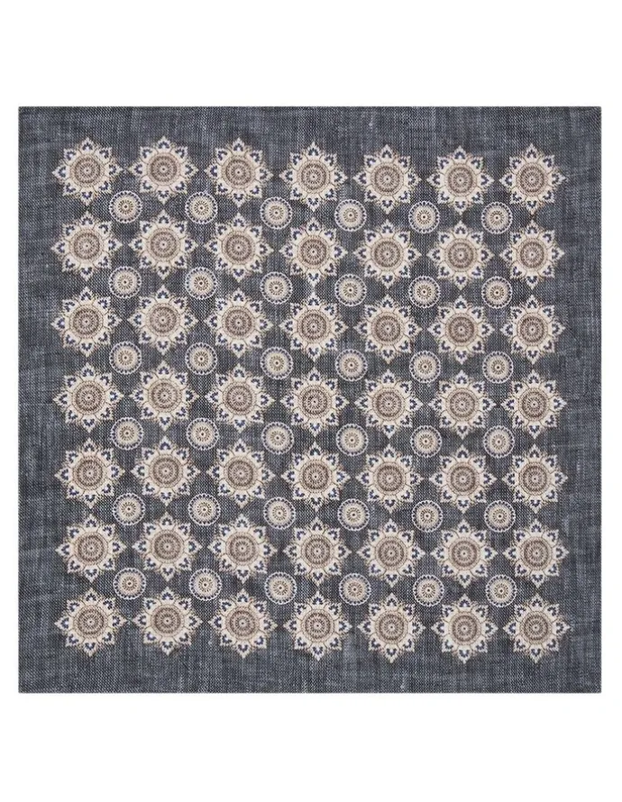 MJ Bale Ferraresi Pocket Square in Dark Blue