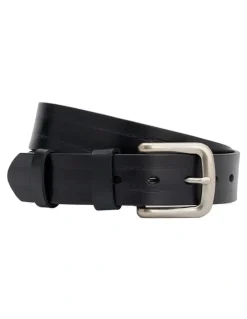 MJ Bale Flinders Leather Belt in Black