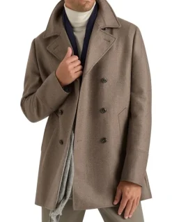 MJ Bale Claudio Peacoat in Camel