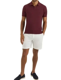 MJ Bale Dickie Knit Polo In Wine