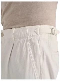 MJ Bale Marlon Side Tab Chino in White