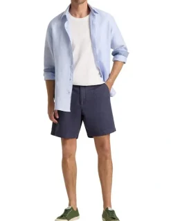 MJ Bale Menorca Side Tab Short in Vintage Denim