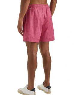 MJ Bale Saleccio Swim Shorts in Sunset Washed Red