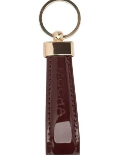Mocha Mocha Willow Patent Keyring in Burgundy