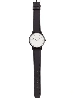 Mon Choux Classic Noir Grape Vegan Leather Watch 38mm in Noir