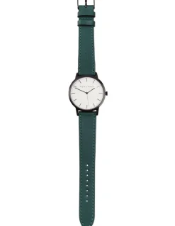 Mon Choux Classic Vine Grape Vegan Leather Watch 38mm in Noir
