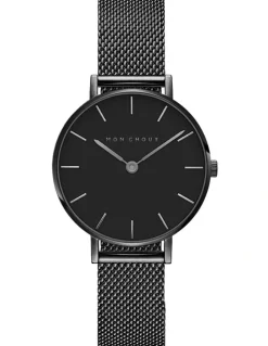 Mon Choux L'Essential Matte Mesh Watch 36mm in Black