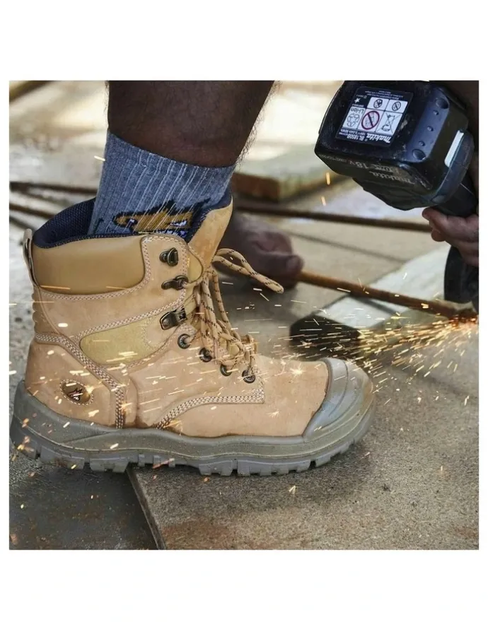 Mongrel High Leg Zipsider Scuff Cap 561050 Work Boots in Wheat