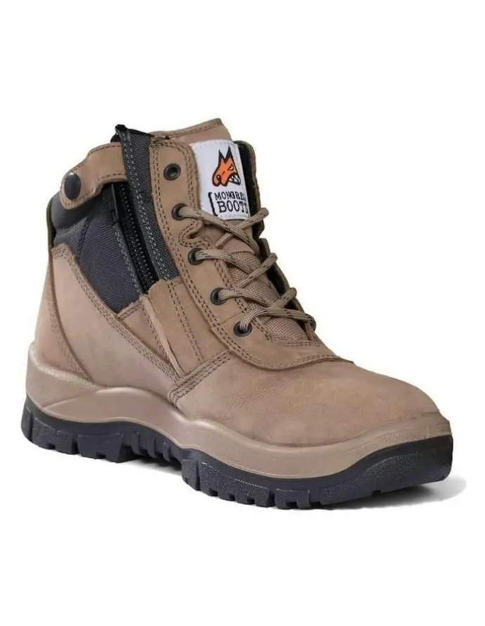 Mongrel Zipsider Non-Safety Soft Toe 961060 Work Boots in Stone
