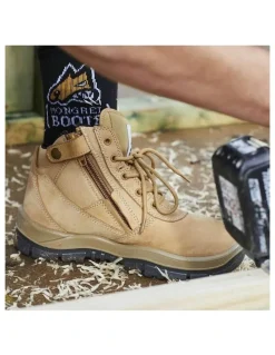 Mongrel Zipsider Safety Steel Toe 261050 Work Boots in Wheat