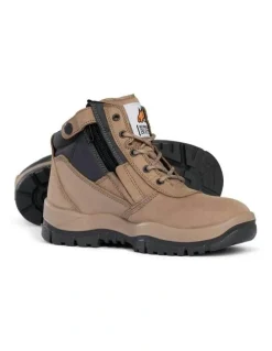 Mongrel Zipsider Safety Steel Toe 261060 Work Boots in Stone