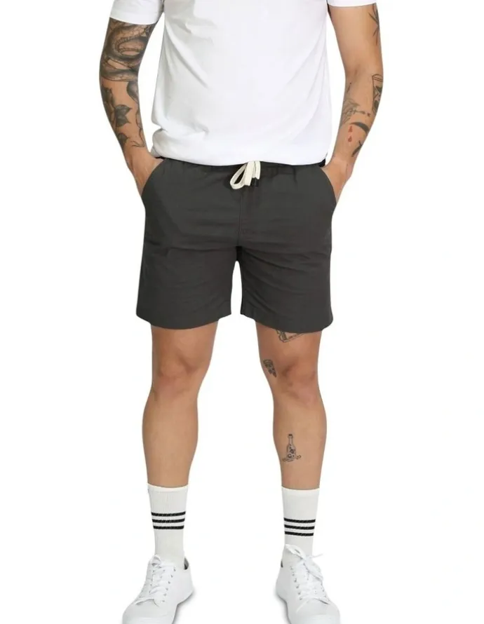 Mosmann Travis Casual Shorts in Charcoal