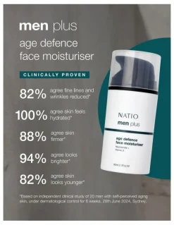 Natio Mens Plus Age Defence Face Moisturiser 80ml