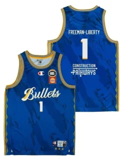 NBL Store Javon Freeman-Liberty Brisbane Bullets 25/26 Primary Jersey in Blue