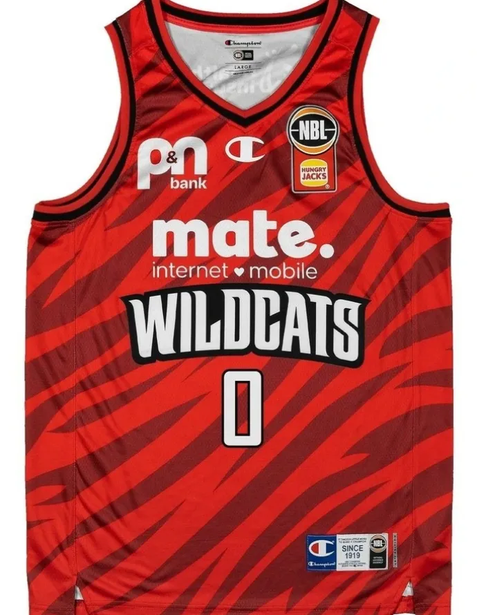NBL Store Perth Wildcats 25/26 Primary Jersey - Jo Lual-Acuil Jr in Red