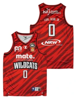 NBL Store Perth Wildcats 25/26 Primary Jersey - Jo Lual-Acuil Jr in Red