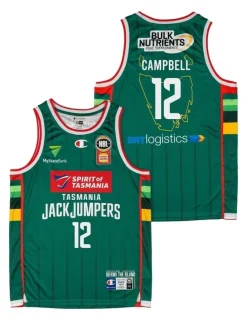 NBL Store Tyger Campbell Tasmania JackJumpers 25/26 Primary Jersey in Green