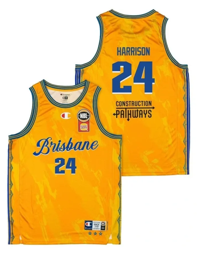 NBL Store Tyrell Harrison Brisbane Bullets 25/26 Alternate Jersey in Yellow