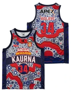 NBL Store Adelaide 36ers 25/26 Indigenous Jersey in DJ Vasiljevic