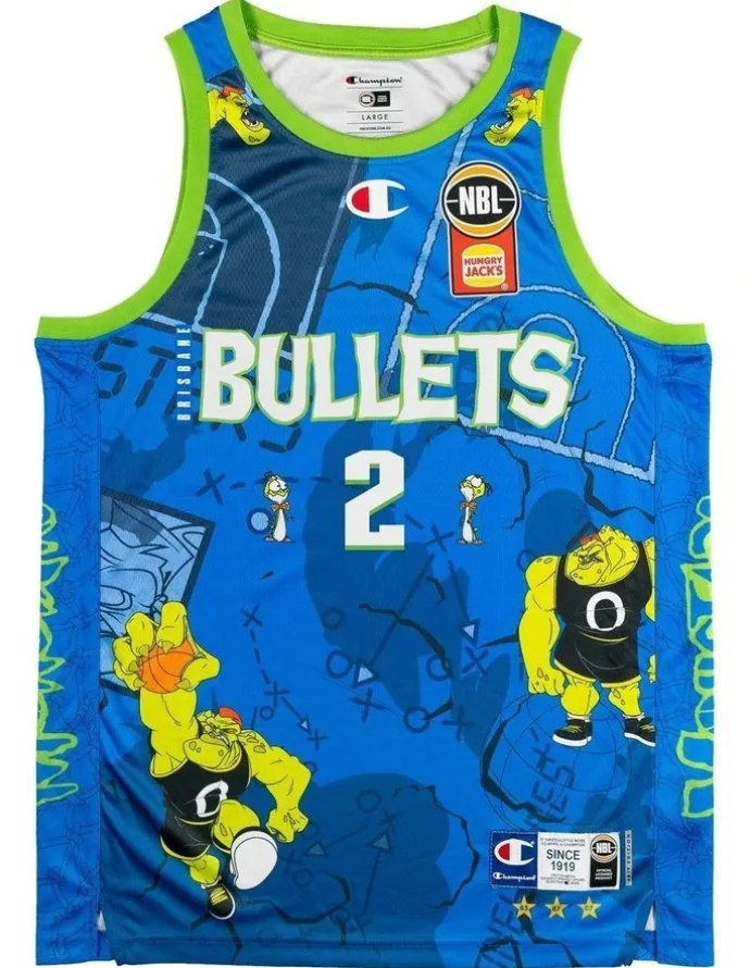 NBL Store Brisbane Bullets 25/26 Space Jam Jaylen Adams Jersey 2 Piece in Blue