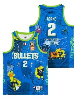 NBL Store Brisbane Bullets 25/26 Space Jam Jaylen Adams Jersey 2 Piece in Blue