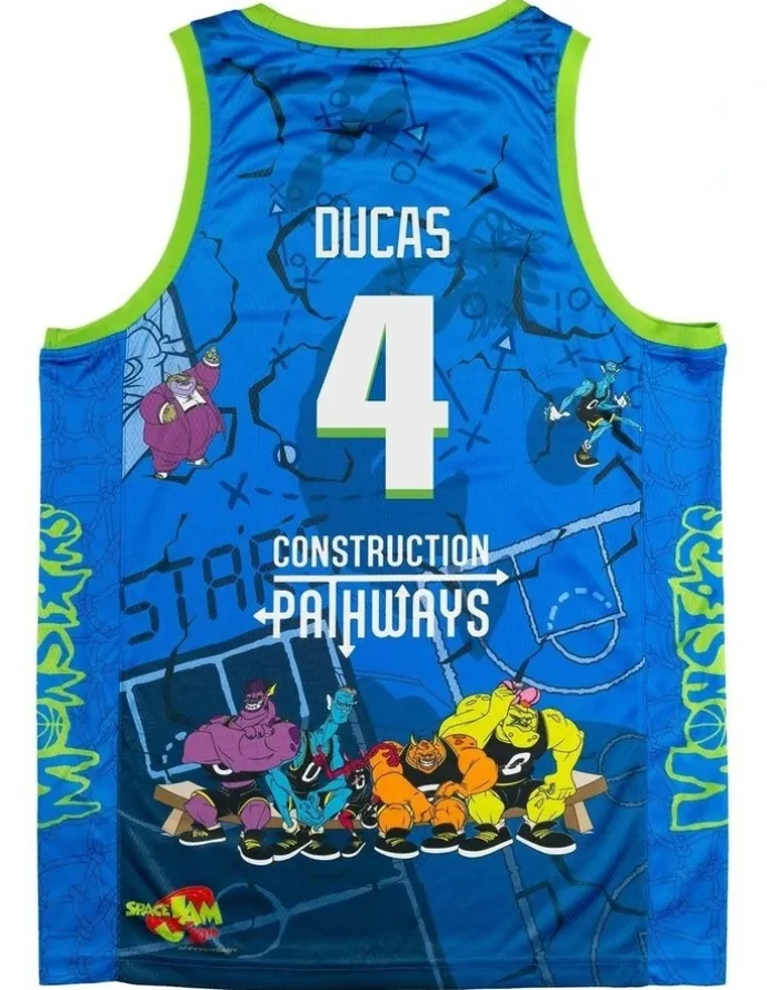NBL Store Brisbane Bullets 25/26 Space Jam Jersey in Blue