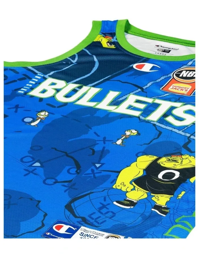 NBL Store Brisbane Bullets 25/26 Space Jam Tyrell Harrison Jersey Pack of 2 in Blue