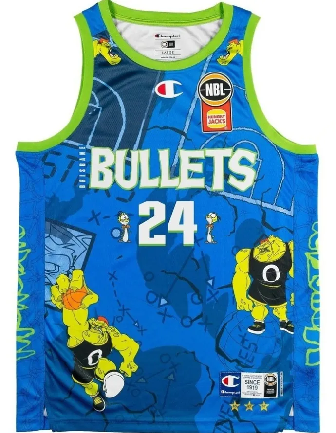 NBL Store Brisbane Bullets 25/26 Space Jam Tyrell Harrison Jersey Pack of 2 in Blue