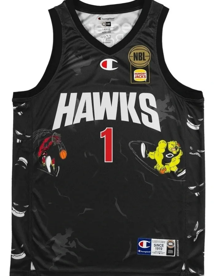 NBL Store Illawarra Hawks 25/26 Space Jam Jersey in Black