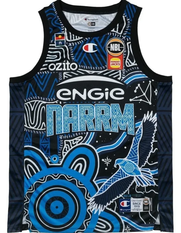 NBL Store Melbourne United 25/26 Indigenous Jersey in Black
