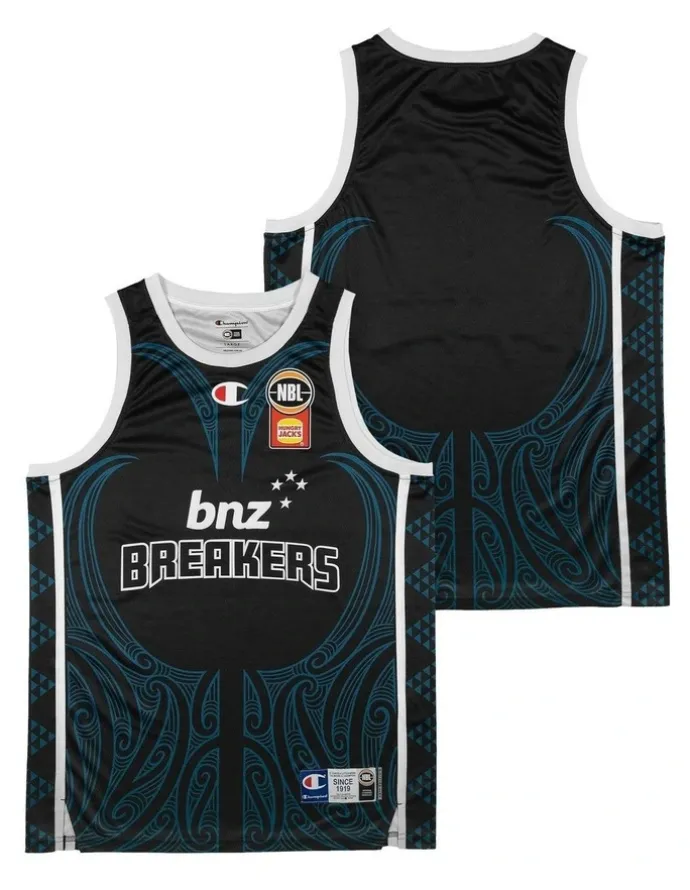 NBL Store New Zealand Breakers 25/26 Indigenous Jersey in Black