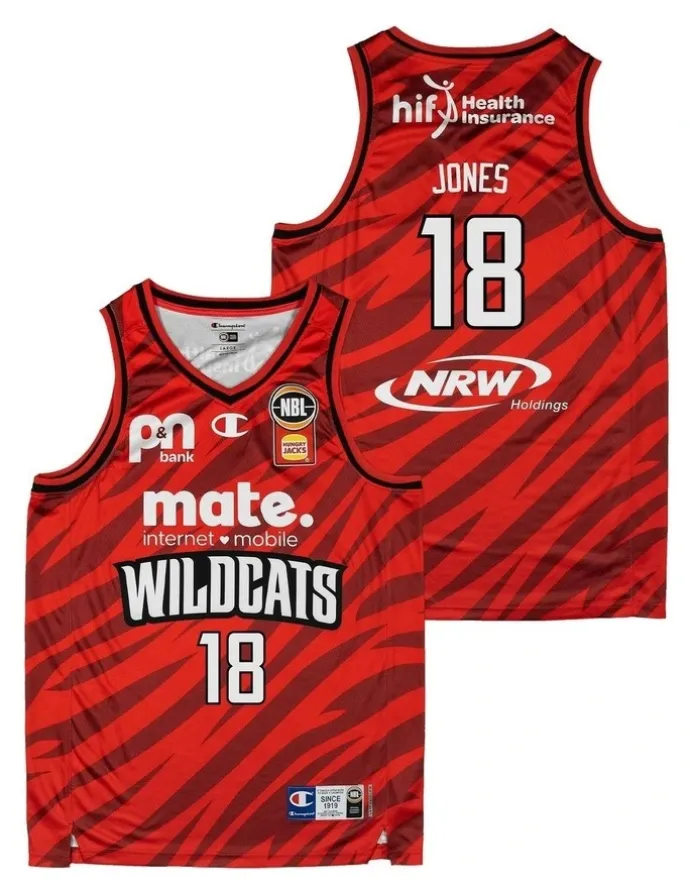 NBL Store Perth Wildcats 25/26 Primary Jersey in Mason Jones
