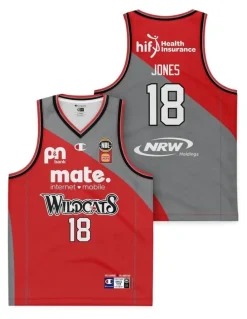 NBL Store Perth Wildcats 25/26 Retro Round Jersey in Mason Jones