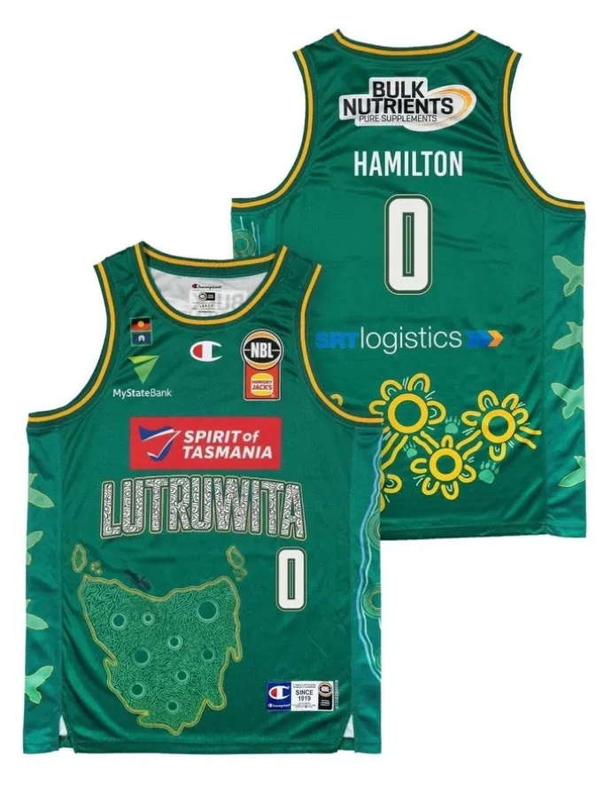 NBL Store Tasmania JackJumpers 25/26 Indigenous Jersey in Bryce Hamilton