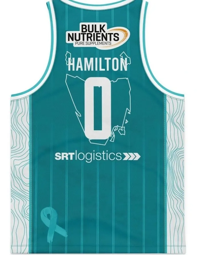 NBL Store Tasmania JackJumpers 25/26 Teal Jersey in Bryce Hamilton