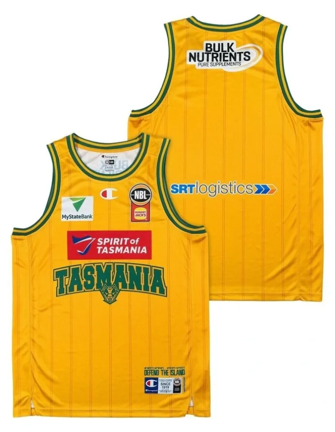 NBL Store Tasmania Jack Jumpers 25/26 Hoops Fest Jersey in Yellow