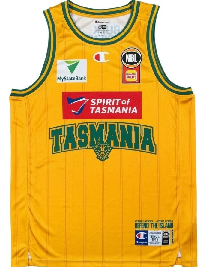 NBL Store Tasmania Jack Jumpers 25/26 Hoops Fest Jersey in Yellow