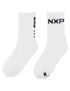 Nena & Pasadena Destruction Mid Sock 2 Pack in White