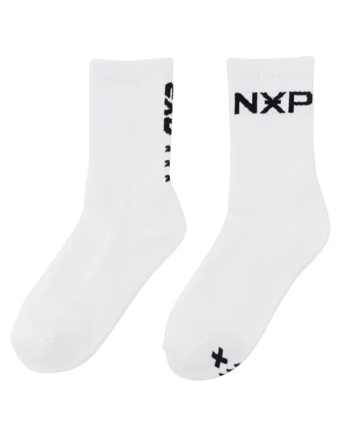 Nena & Pasadena Destruction Mid Sock 2 Pack in White
