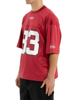 Nena & Pasadena Offbeat Football Jersey in Red