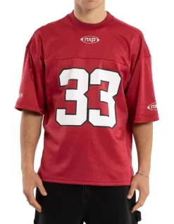 Nena & Pasadena Offbeat Football Jersey in Red