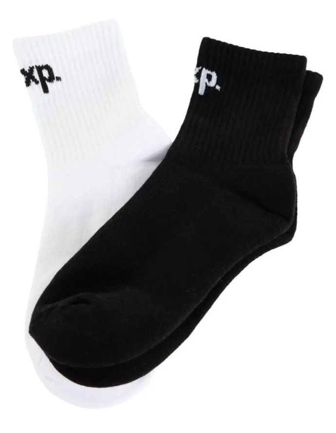 Nena & Pasadena Original Mix Socks 2 Pack in Black/White