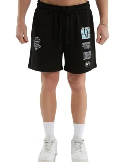 Nena & Pasadena AFL Carlton Prime Trackshorts in Jet Black