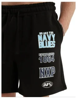 Nena & Pasadena AFL Carlton Prime Trackshorts in Jet Black