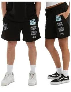 Nena & Pasadena AFL Carlton Prime Trackshorts in Jet Black
