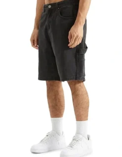 Nena & Pasadena Built Carpenter Shorts in Black