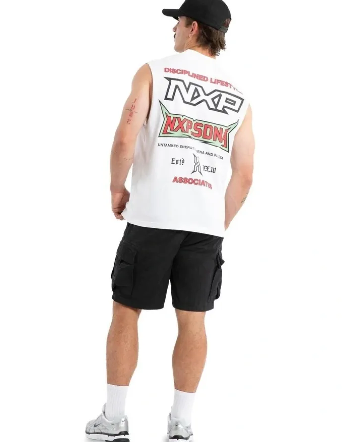 Nena & Pasadena Champion Raptor Muscle Tank in White